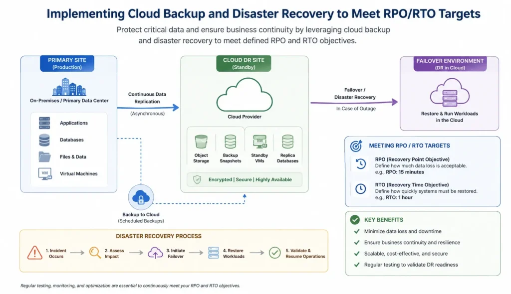 Implementing Cloud Backup and Disaster Recovery to Meet RPO/RTO Targets